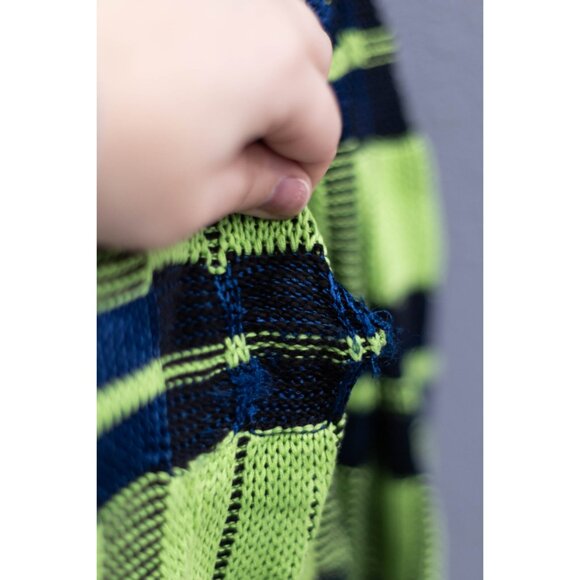 Rondina New York Zip Up Sweater with Faux Leather Accents, Size Large - Picture 4 of 4